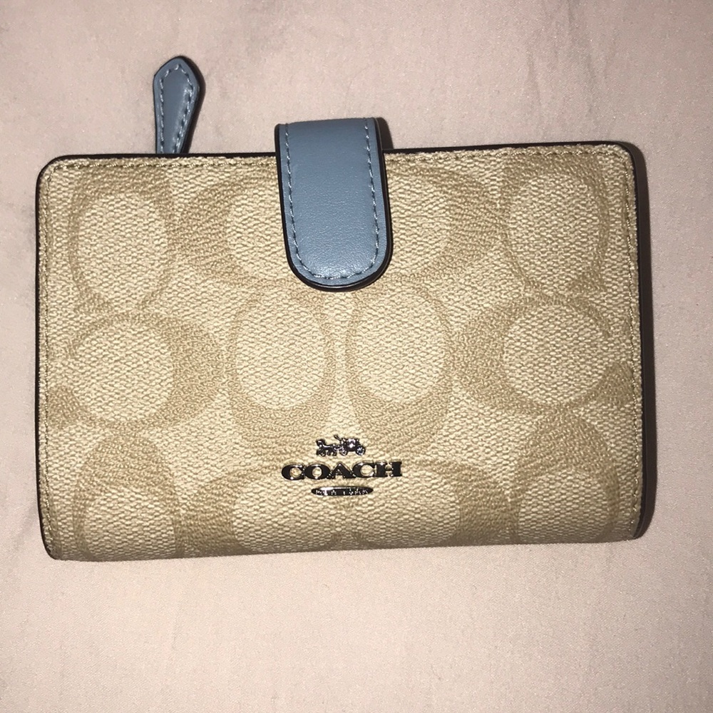 Small blue coach wallet